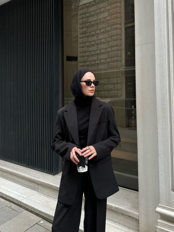 Siyah Vintage Ceket Takım (Oversize Kalıp) - Görsel 6